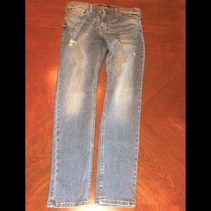 Hollister Distressed Light Wash Epic Flex Jeans